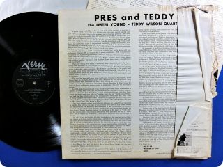 Lester Young Teddy Wilson Quartet Promo Pres MV 2507 JP OBI Jazz