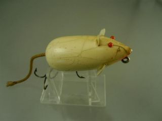 Vintage Creek Chub Lucky Mouse Wooden Antique Lure