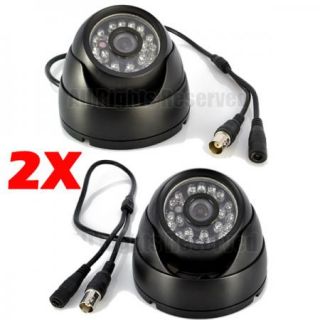 2X Waterproof IP68 420TVL 3 6mm Len 24 LED IR Night Vision CCTV