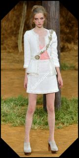 Chanel 10P Wheat Beige Lesage Fringe Dress 40