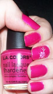 Brand New L A Colors Bright Pink Nail Lacquer and Hardener Polish