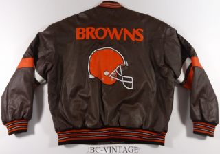 New Cleveland Browns Carl Banks G III 3 Lethaer Jacket Vtg XL Mint