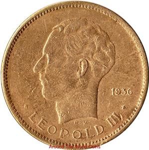 Belgian Congo 5 Francs Large Coin Lion Leopold III KM 24 RARE