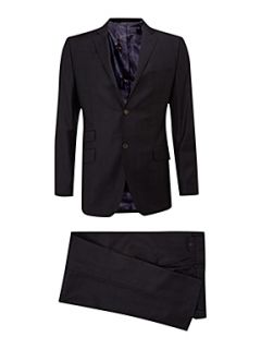 Single breasted broken check suit Navy   