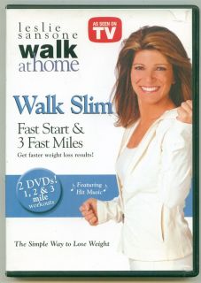 Leslie Sansone Walk At Home Walk Slim Fast Start 3 Fast Miles 2 DVD