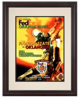 Mounted Memories Wall Art, Framed Oklahoma vs Florida State Football