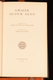 1937 39 2vol Sangorski Bindings Gwaith GutoR Glyn Cywyddau Iolo Gloch