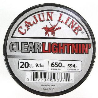 Cajun Line Clear Lightnin Fishing Line 20lb 650yd New