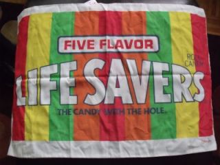 Vintage Classic Colors Life Savers Candy Pillowcase Very Good