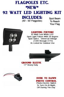 this is a large heavy duty spot led flagpole lighting system specially