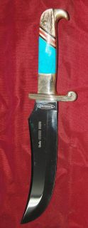 Linder Skinner Knife with Blue Mountain Turquoise
