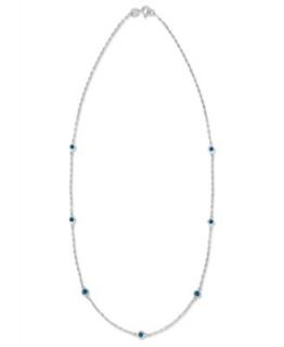 Giani Bernini Sterling Silver Necklace, 18 Station Bead Necklace