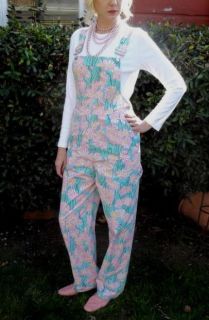 Lilly Pulitzer Full Length Overalls Jumper Pants XS Darling Daisies $