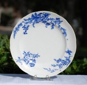 Vintage Improved Litchfield Flow Blue Floral Dinner Plate Floral