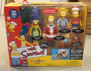 Playmates WOS Family Christmas Homer Marge Bart Lisa Maggie