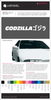 Godzilla Sticker x 2 Car Nissan Skyline GTR Decal