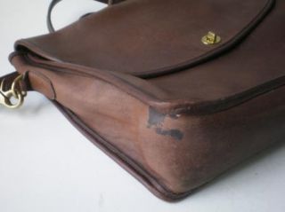 Vintage Coach Lexington Satchel Briefcase Bag Brown Flap USA
