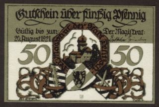Germany 50 PF Delitzsch Sachsen 1921 Stadt Notgeld A10