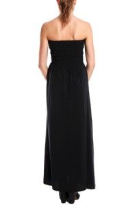 2012 Auth New $334 Joie Livia Strapless Silk Maxi Dress in Gray Color