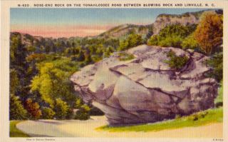 Postcard 164049 Nose Rock Linville Blowing Rock