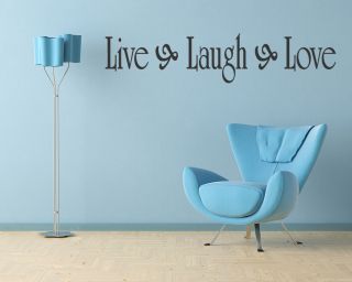 Live Laugh Love Vinyl Wall Quote Decal Family Home Decor Inspirational