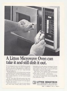 1968 Litton Model 500 Microwave Oven Photo Trade Ad