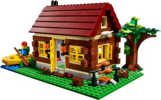 Lego CREATOR 5766 LOG CABIN Set U CAN BUILD 3 DIFFERENT MODELS!! NEW