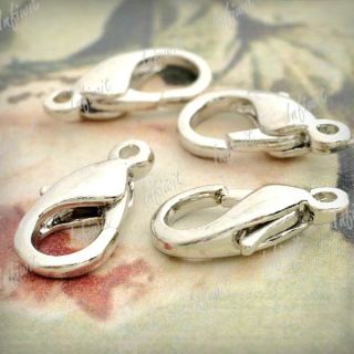 30 Nickel Color Lobster Claw Clasps Supplies Fit Necklace 14x7mm