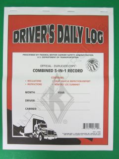 JJ Keller 607L Five in One Driver’s Daily Log Book Stock
