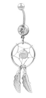 Clear Dream Catcher Navel Ring Belly Rings Body Jewelry