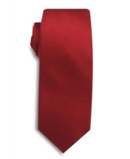 Alfani RED Tie, Party Solid Skinny Tie with Tie Bar   Mens Ties   