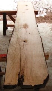 Red Oak Figured Live Edge Huge Bar Top Countertop Table Mantel Thick