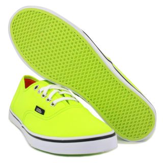 Vans Authentic Lo Pro VQES571 Womens Canvas Laced Trainers Neon Green