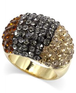 City by City Ring, Gold Tone Ombre Pave Cocktail Ring