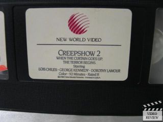 Creepshow 2 VHS Lois Chiles George Kennedy 092091901236