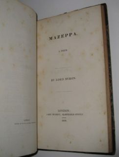 Lord Byron 4 First Editions Leather Poems Poetry 1st