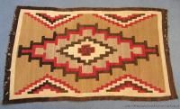 Antique Early Large Native American Indian Navajo Rug Circa 1910