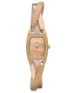 DKNY Watch, Womens Rose Gold Ion Plated Stainless Steel Crossover