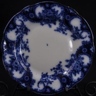 Pottery Flow Blue Plate 9 Lois 1878 1894 Embossed Dark Color