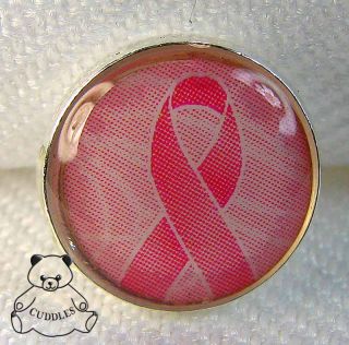 pink ribbon charm made by lottie dotties