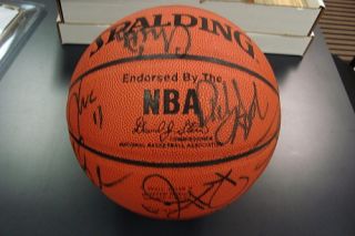 1996 97 Chicago Bulls Team Signed Basketball w Michael Jordan NBA