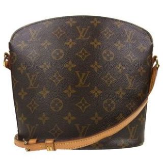 Auth Louis Vuitton Drouot Cross Body Shoulder Bag Monogram Brown