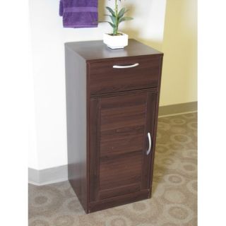 Bathroom Base Cabinet with One Louvered Doors in Espresso 87625