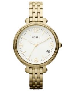 Fossil Watch, Womens Heather Gold Tone Stainless Steel Bracelet 34mm