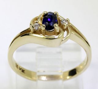 30ct Oval Sapphire CZ 14k Yellow Gold Filigree Love Knot Ring