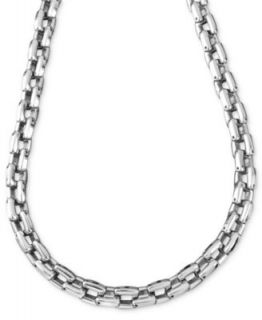 Mens Sterling Silver Necklace, 22 Textured Wheat Chain   Necklaces
