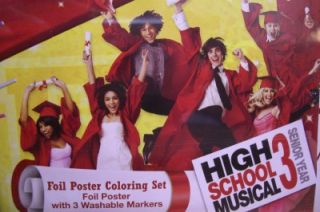 Disneys High School Musical 3 Foil Poster Coloring Set