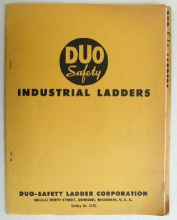 1950 Catalog Duo Safety Industrial Ladders OshKosh Wisconsin w Price