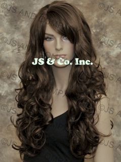 Luscious Layered Long Wavy Chestnut Brown Mix Wig
