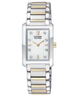 Citizen Watch, Womens Eco Drive Diamond Accent Two Tone Stainless